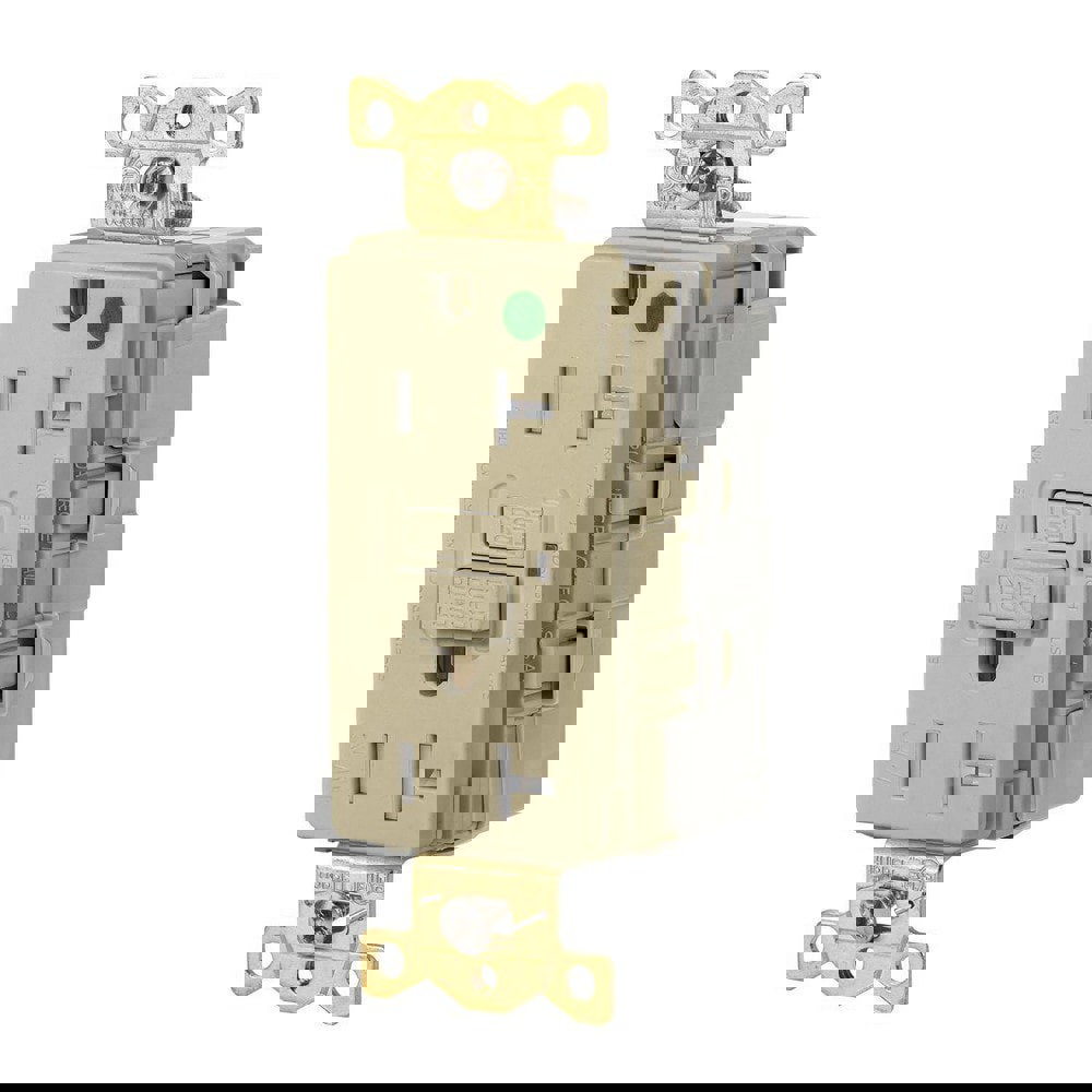 GFCI Receptacles; Grade: Commercial; Hospital ; Receptacle Type: Duplex ; NEMA Configuration: 5-20R ; Amperage: 20 ; Reset Type: Manual ; Wiring Method: Wiring Module